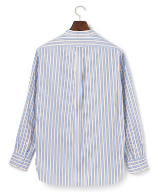 J.PRESS MEN 【SOMELOS】マルチストライプ バンドカラーシャツ イエロー系1