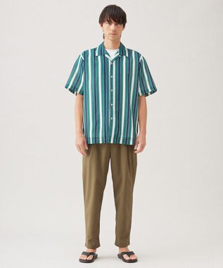 UNFILO MENS TENNEN TOUCH タックパンツ カーキ