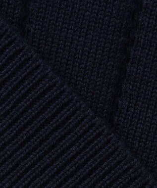 23区GOLF 【WOMEN】コットンアクリル ニットベスト ネイビー系