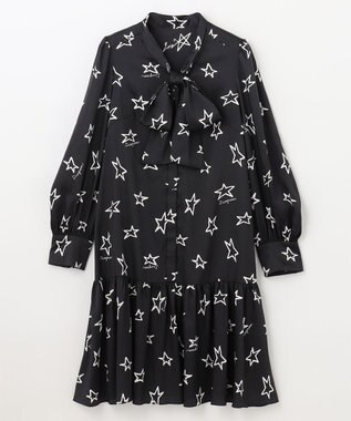 GRACE CONTINENTAL スタープリントミニワンピース ブラック