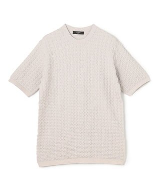 JOSEPH HOMME ドライコットンリンクス　半袖クルーネックニット ライトグレー系