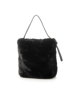 UNBILLION cachecache エコファーワンハンドルミニトートバッグ ブラック