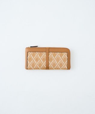 MIYABIYA LAQUOHクロス柄ジャガード財布 ベージュ
