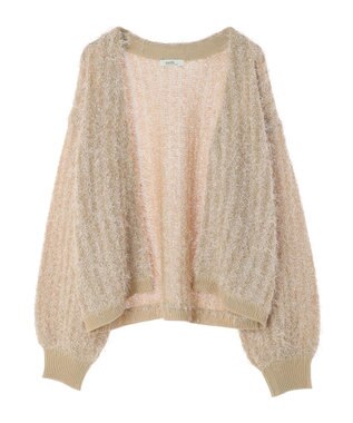 earth music&ecology ふさふさショートカーディガン Beige