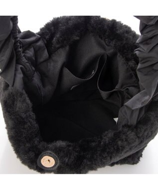 UNBILLION カシュカシュ cachecache / フリルハンドルボアトート ブラック