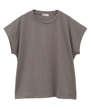 CRAFT STANDARD BOUTIQUE カットクレープクルーネックTシャツ Brown