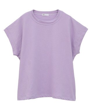 CRAFT STANDARD BOUTIQUE カットクレープクルーネックTシャツ Purple