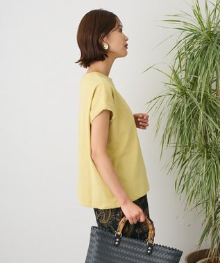 CRAFT STANDARD BOUTIQUE カットクレープクルーネックTシャツ Yellow