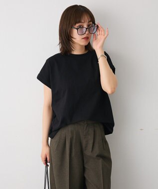 CRAFT STANDARD BOUTIQUE カットクレープクルーネックTシャツ Black
