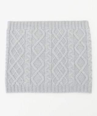 J.PRESS LADIES 【WEB限定・洗える】VICTORIAアランニット ネックウォーマー ライトグレー系