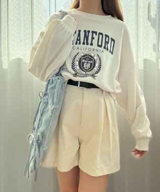 WEGO ドロストリボンギャザートート デニム淡加工色