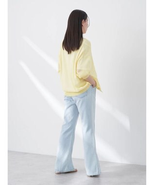 earth music&ecology シアーニットカーディガン Light Yellow