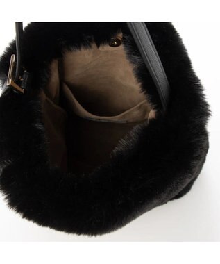 UNBILLION cachecache エコファーワンハンドルミニトートバッグ ブラック