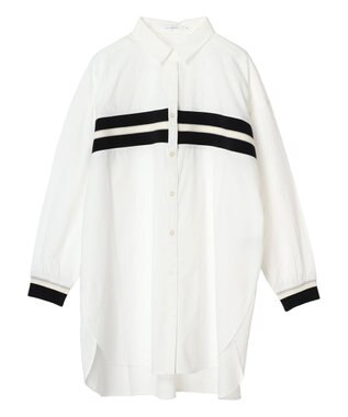 AMERICAN HOLIC リブラインシャツチュニック Off White