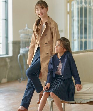 組曲 KIDS 【インパンツ付き】【110-140㎝】ＴＣ天竺プリーツ スカッツ ネイビー系