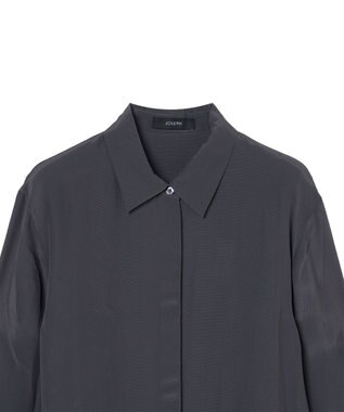 JOSEPH 【WEB＆OUTLET限定】CDC ブレンド シャツカラーブラウス Slate