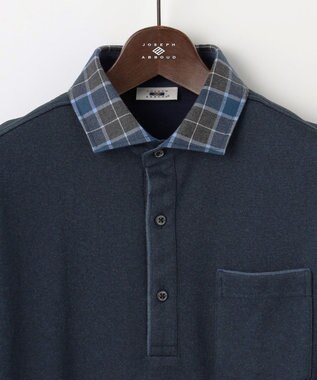 JOSEPH ABBOUD 【キングサイズ・微起毛/ジャパンファブリック】ウィンターダディー ポロシャツ ネイビー系