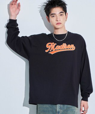 WEGO アクセ付きグラフィックT（LS） ブラック