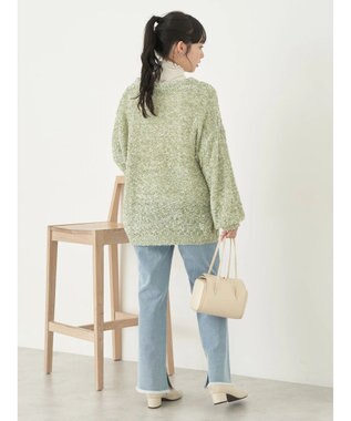 earth music&ecology ぽこぽこヤーンカーディガン Mint