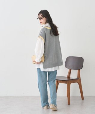 earth music&ecology 2wayボウタイブラウス Off White