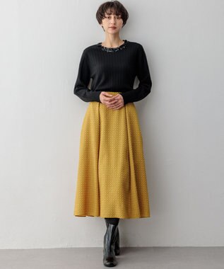 23区 スパンコール ワイドリブ ニット ブラック系