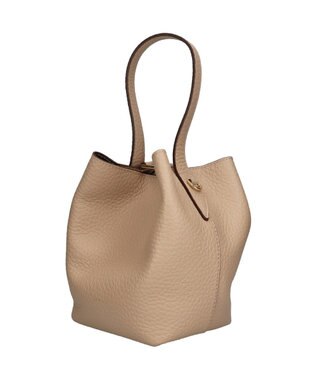 INTER-CHAUSSURES 【LORISTELLA】シュリンクレザーバケットバッグ ライトベージュ