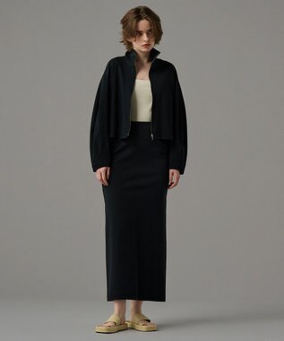 uncrave 【接触冷感・UVカット】ダブルフェイスジャージー スカート（uncrave STANDARD） ブラック