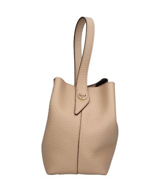 INTER-CHAUSSURES 【LORISTELLA】シュリンクレザーバケットバッグ ライトベージュ