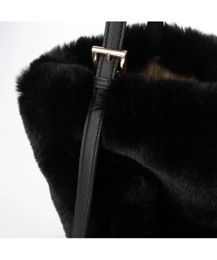 UNBILLION cachecache エコファーワンハンドルミニトートバッグ ブラック