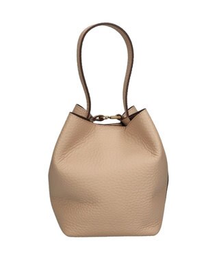 INTER-CHAUSSURES 【LORISTELLA】シュリンクレザーバケットバッグ ライトベージュ