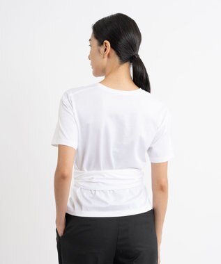 23区 L 【エステータ】スーピマシングルジャージー サッシュデザイン カットソー ホワイト系