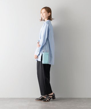 MIYABIYA La quoh with kirakaracho 南蛮七宝プリントレザー スマホポシェット 空色(そらいろ)