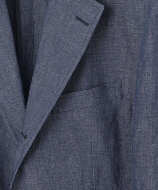 J.PRESS MEN 【WEB・一部店舗限定】リネンキャンブリック ジャケット ネイビー系