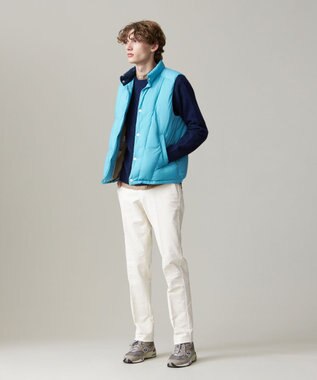 J.PRESS MEN ナイロンワッシャータフタ ダウンベスト スカイブルー系