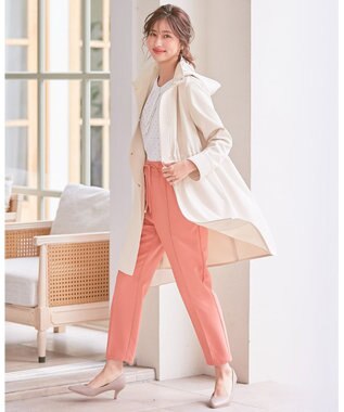 ANY SIS 【2WAY】フーデットロング アウター アイボリーベージュ