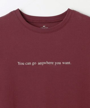 ANY L オーガビッツロゴテールＴシャツ バーガンディ