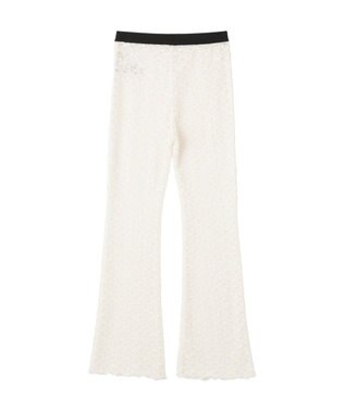 earth music&ecology レースフレアパンツ Off White