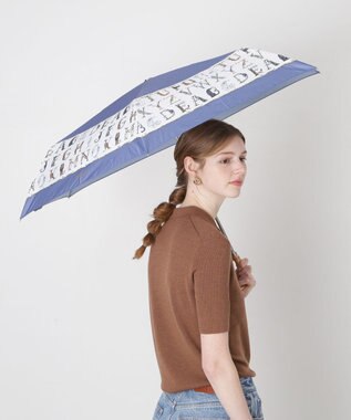 MOONBAT ポール & ジョー (PAUL & JOE ACCESSOIRES) ABC Garden アニマル 折りたたみ傘 竹手元 巾着型傘袋 ネイビーブルー