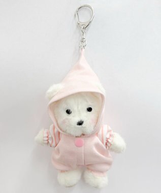 WEGO フードサロペくまちゃんぬいぐるみキーホルダー