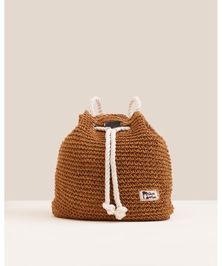 gaimo 【GAIMO/ガイモ】ラフィアミニ巾着バッグ/9079 BACKY ベージュ