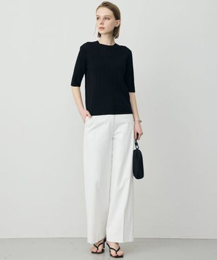 ICB L レースパターン ニット ブラック