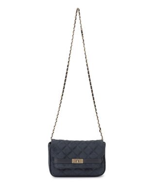 23区 スエード キルティング ショルダーバッグ ダルブルー系