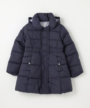 ANY KIDS 【洗濯機OK】中綿 Aライン コート ネイビー