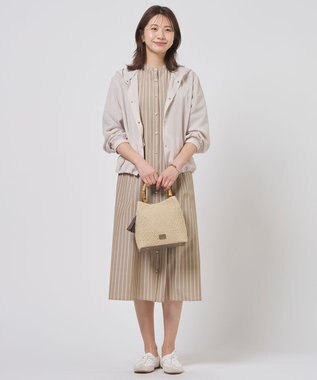 J.PRESS LADIES 【WEB限定カラーあり・2way】カゴバッグ ベージュ×モカグレー系
