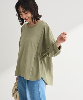 Green Parks ７分袖サイドシャーリングドッキングプルオーバ