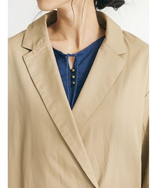 CRAFT STANDARD BOUTIQUE コットンギャバジンＷテーラードジャケット Beige