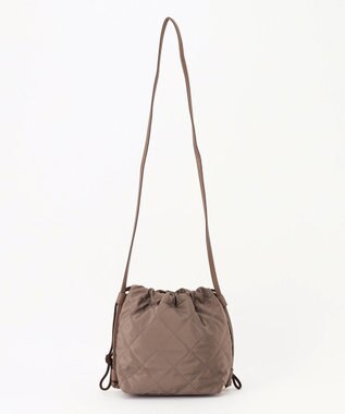 ANY キルティングドロストショルダーバッグ チャコールグレー