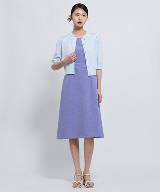 TOCCA 【松木育未さん着用】FLORAL SILHOUETTE ドレス ブルー系