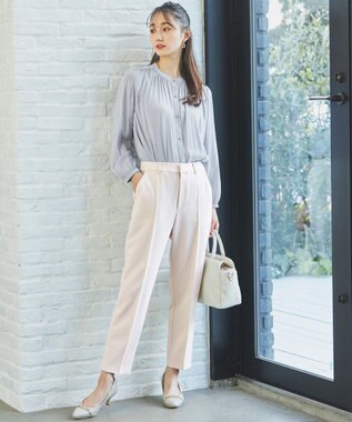 ANY SIS 【洗える】カッセンジャカード ブラウス ライトブルー