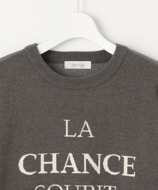 Feroux 【古畑星夏さん着用】レタードニット プルオーバー グレー系